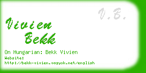 vivien bekk business card